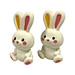 cute bunny teething toy natural rubber